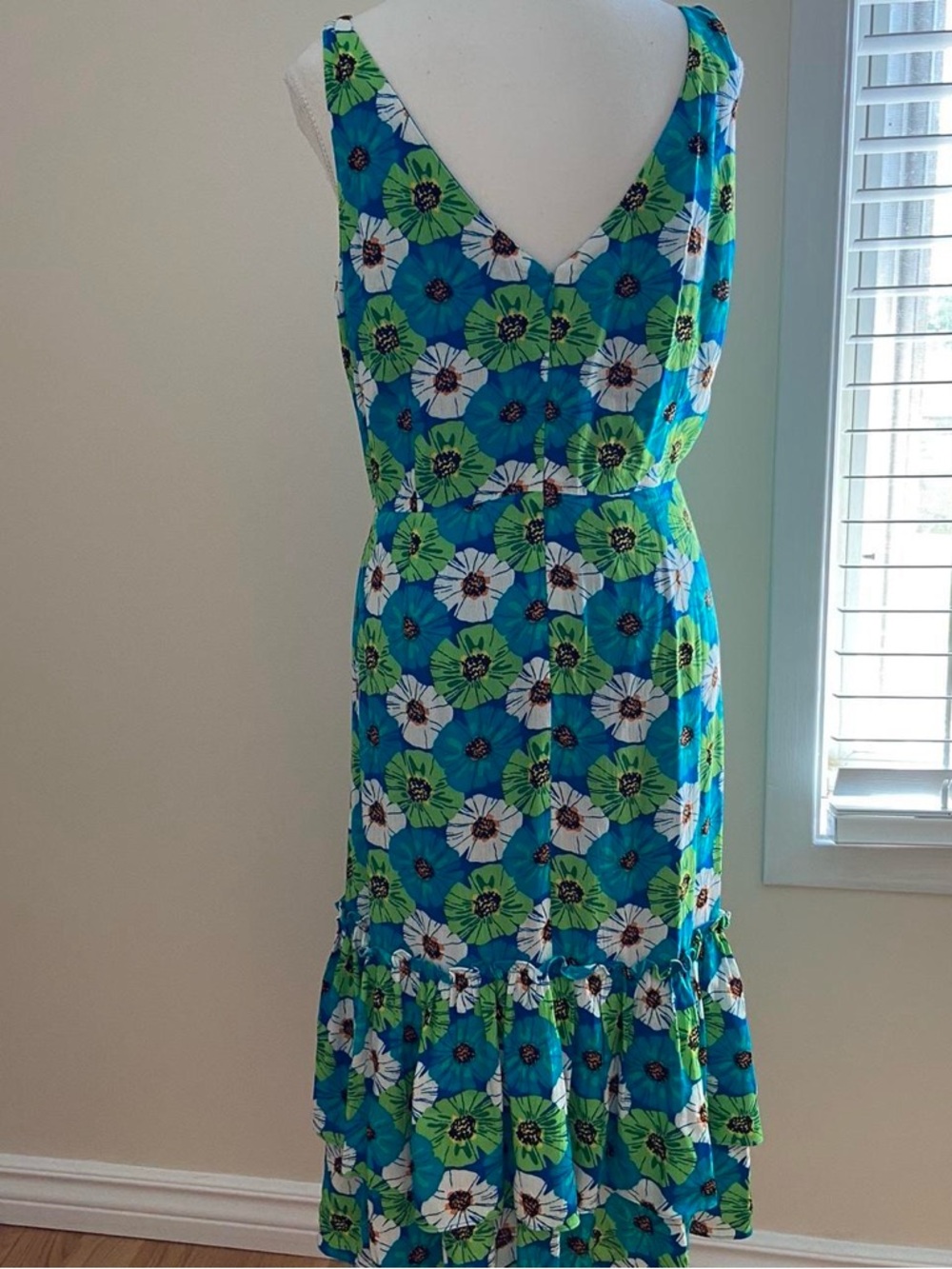 Pappagallo Teal Dress with Lime Green Label - Picture 4 of 8